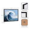 Kate & Laurel All Things Decor 16"x12" Gallery Abstract Painterly Coastal Ocean Wave Print by The Creative Bunch Studio Black - 3 of 4