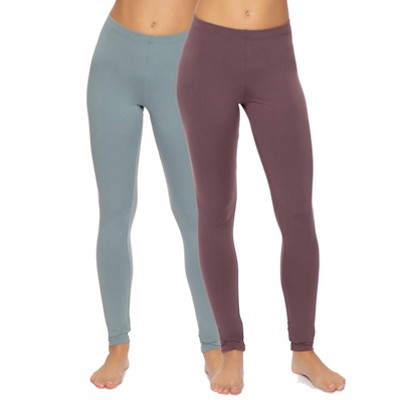 Felina Womens Velvety Super Soft Lightweight Leggings, 2-Pack Yoga Pants