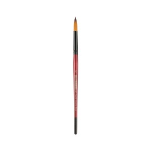 Creative Mark Ebony Splendor Short-Handled Synthetic Sable Paint Brush, Rounds, Teijin Multi-Filament Hair, Handcrafted Synthetic Paint Brushes for - 1 of 4