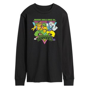 Men's - Teenage Mutant Ninja Turtles - 80s Bebop Rocksteady Long Sleeve Graphic T-Shirt - 1 of 4