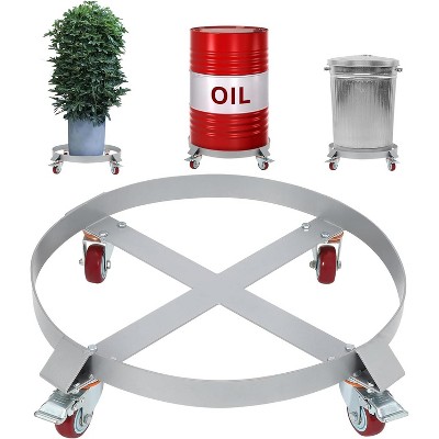 55 Gallon Drum Dolly Steel Barrel Dolly Cart 1000lbs with 4 Swivel Casters Wheel