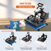 VEVOR Heat Press, 12x10Inch T-Shirt Press Machine, T-shirt Press Heat Press 30x23cm Printing Machine Heat Transfer Sublimation Machine, Black - 3 of 4