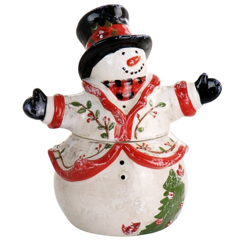 Gibson Home Snowman Hug 8.5in Durastone Cookie Jar : Target