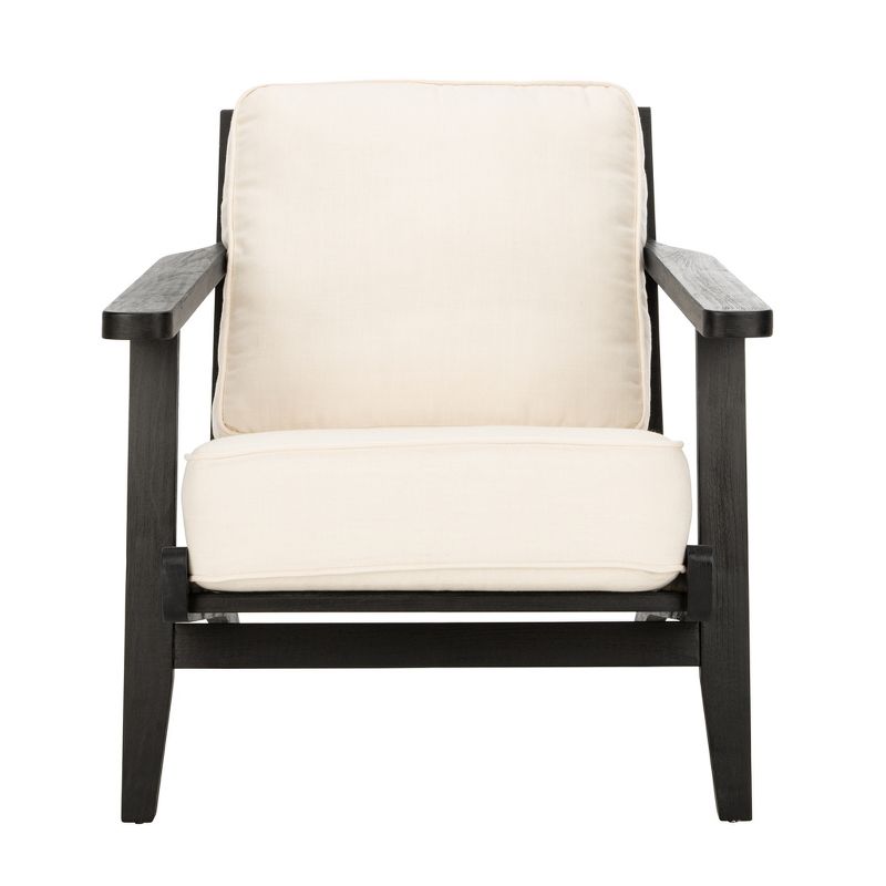 Nico Mid Century Accent Chair - Bone White/Black - Safavieh, 1 of 10