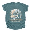 Yellowstone National Park Two-Toned Circle - Womens Garment Dyed Graphic T-Shirt - 2 of 4