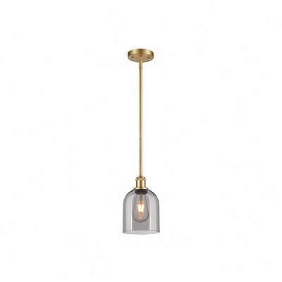 Bella - 1 Light Stem Hung Mini Pendant In Industrial Style-9.5 Inches Tall and 5.5 Inches Wide