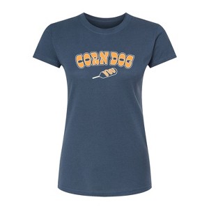 Women's - Instant Message - Corn Dog Fitted Graphic T-Shirt - 1 of 4