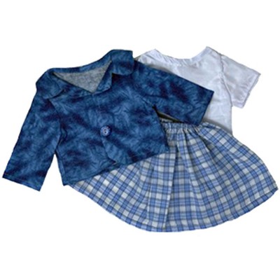 Doll Clothes Superstore 3 Piece Blue Suit fits 18 inch Doll