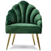 Nordlys Velvet and Metal Lounge Chair Vintage Style Upholstery Living Room - 2 of 4