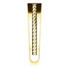 Pompeii3 10k Gold 1/2 Ct 3-Stone Mens Braided Heavy Weight Ring Wedding Band - 3 of 4