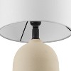 Globe Electric 15" Ceramic Table Lamp with Light Concrete Finish and White Linen Shade - 2 of 4
