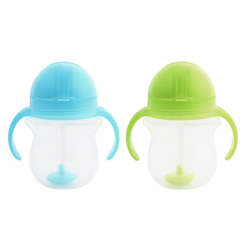 Munchkin Any Angle Click Lock Weighted 2pk Straw Trainer Cup - 7oz, 4 of 8