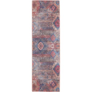 Nicole Curtis Machine Washable Series 1 Distressed Southwestern Indoor Rug - 1 of 4