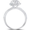 Pompeii3 Platinum 1/2 ct T.W. Diamond Engagement Cushion Halo Ring EX3 Lab Created - image 3 of 4