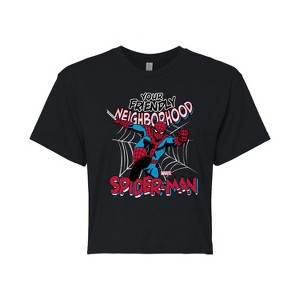 Women's - Marvel - Friendly Neighborhood Cropped Graphic T-Shirt - 1 of 4