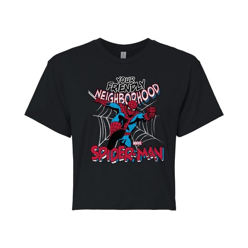 Women's - Marvel - Friendly Neighborhood Cropped Graphic T-Shirt - image 1 of 4