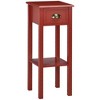 CIPACHO 2-Tier Side Table with Drawer and Shelf, End Table for Living Room and Hallway, Red - 2 of 4