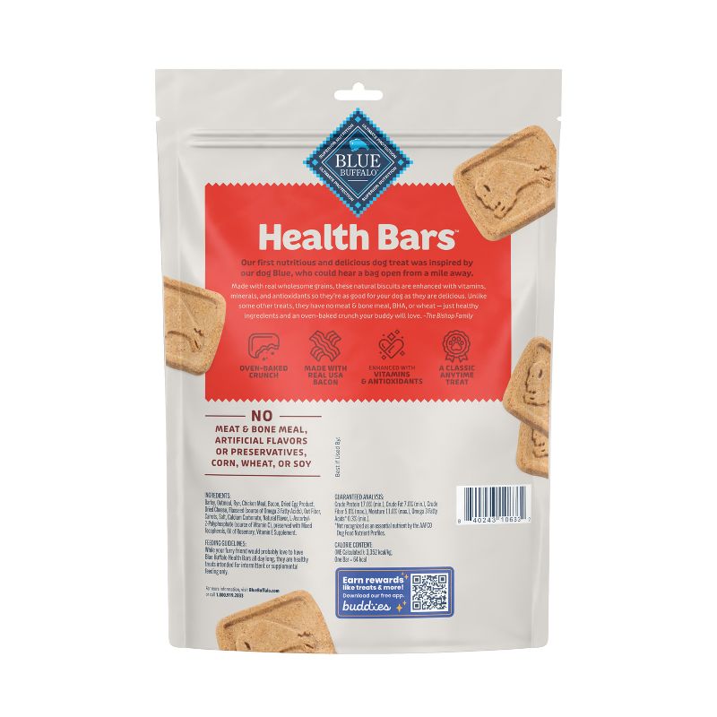 Blue Buffalo Health Bars Natural Crunchy Dog Treats Biscuits with Bacon, Egg &#38; Cheese Flavor - 16oz, 3 of 8