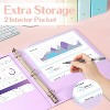 Deli 1-inch 3 Ring Binder, 6 Pack, with 2 Interior Pockets, 175 Sheets Capacity, Binders fits 11" x 8.5" US Letter Size, Assorted 6 Pastel Colors - 3 of 4