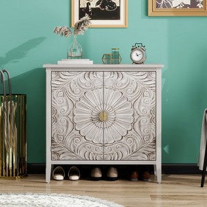 TIRAMISUBEST 2 Door Cabinet, American Furniture, Suitable for Bedroom, Living Room, Study - 1 of 4