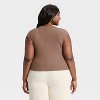 Women's Cap Sleeve Brushed Ribbed Muscle T-Shirt - A New Day™ - 2 of 3