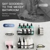 5-Pack Shower Caddy, Black - Shower Organizer & Shelves for Efficient Storage,Stainless Steel Shampoo Holder , Durable Shower Wall Caddy - 4 of 4