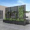Lirago Iron Black Arch Mobile Planters Planting Box Trellis for Climbing Plants - 72x35 - 2 of 4