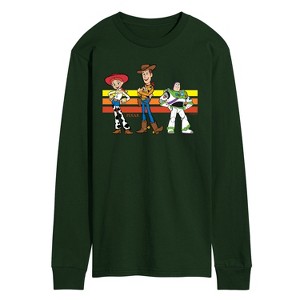 Men's - Toy Story - Buzz, Woody, And Jessie Long Sleeve Graphic T-Shirt - 1 of 2