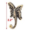 Unique Bargains Home Handbag Coat Butterfly Vintage Style Metal Hanger Hooks Bronze Tone 5 Pcs - 2 of 4