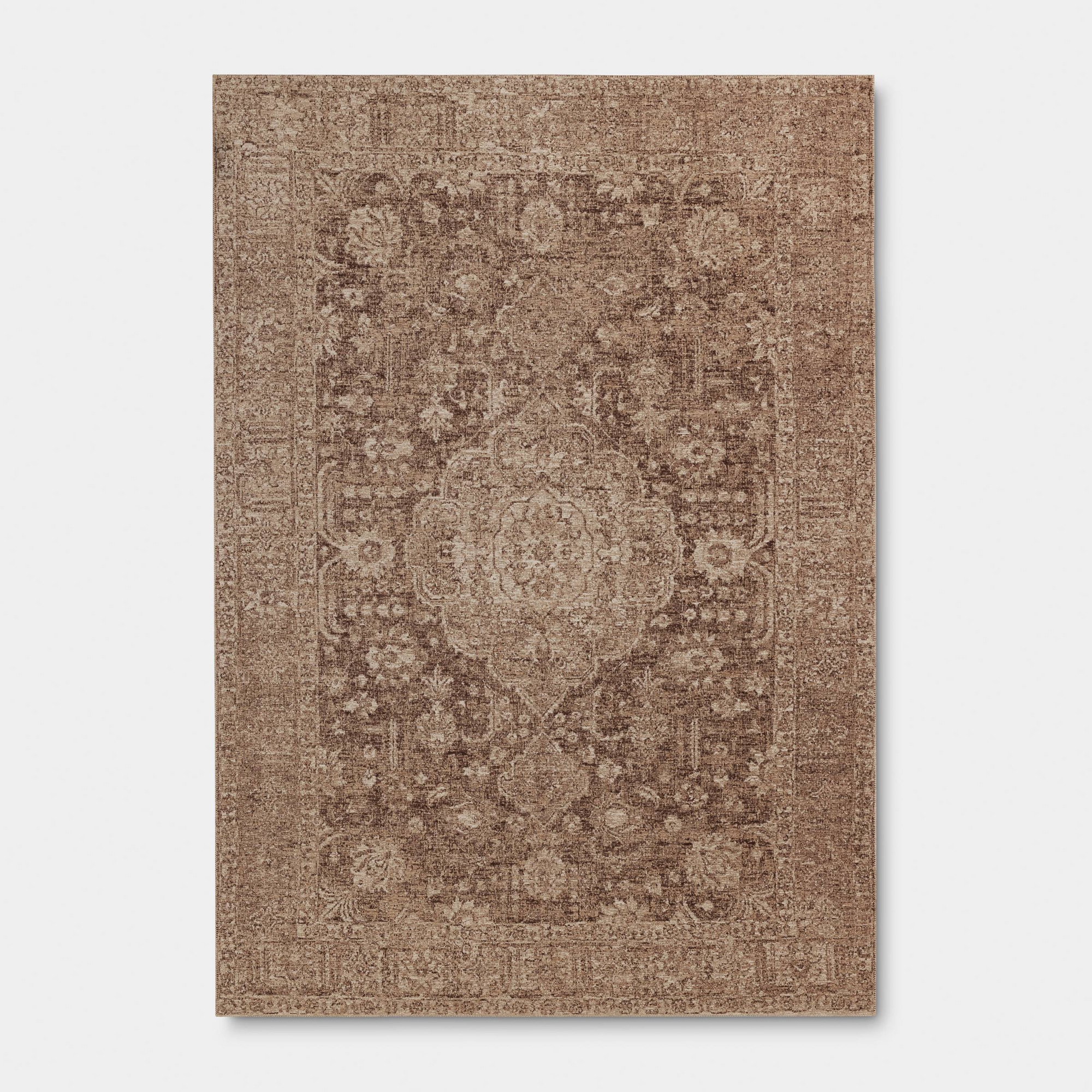 7'x10' Traditional Area Rug Brown - Threshold™