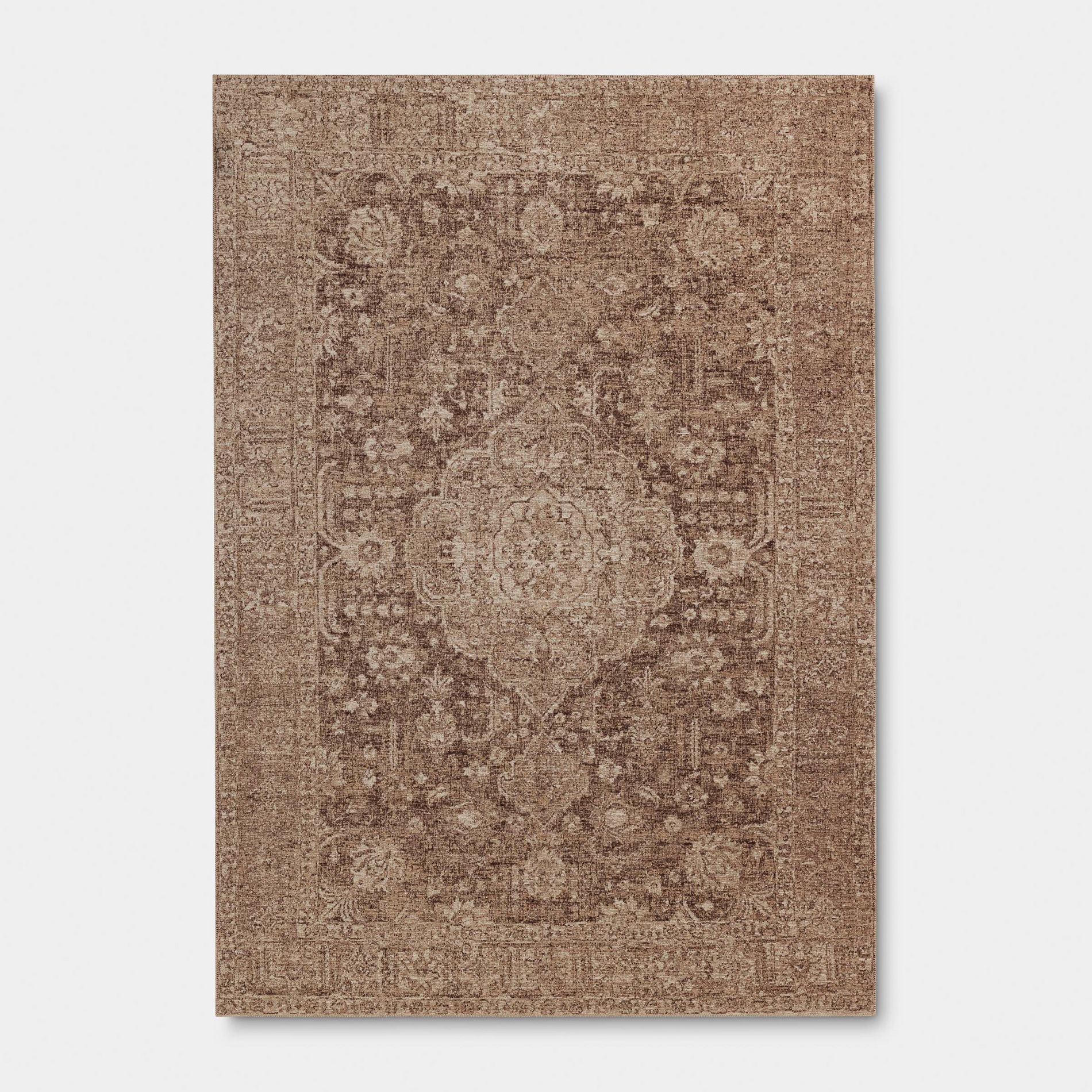 7'x10' Traditional Area Rug Brown - Threshold™