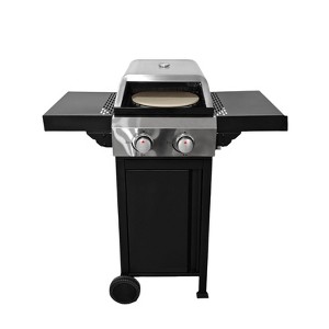 DSVIMOY Outdoor Grill with Cooking Grids, Foldable Side Table, Hanging Basket, Grill for Backyard, Black & Silver, 38.58"*20"*42.9" - 1 of 4