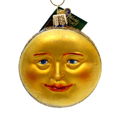 Old World Christmas 3.5" Man In The Moon Ornament Sky Face Crescent Full  -  Tree Ornaments