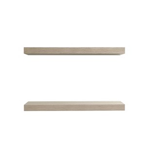 Set of 2 (24") Floating Shelf Wall Mounted Hidden Brackets Driftwood - Inplace - 1 of 4