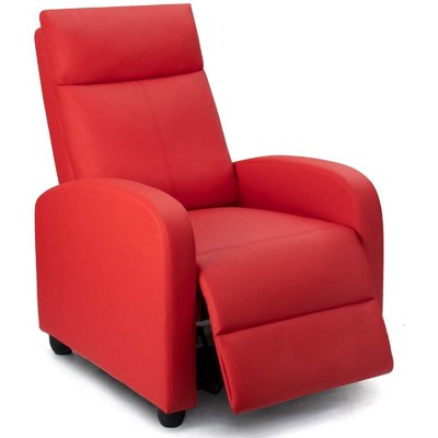 LACOO Faux Leather Recliner Chair Padded Club Chair for Home Theater
