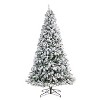 9ft. Flocked Pine Artificial Christmas Tree with Pinecones and 650 Clear LED Lights – Winter Wonderland X-Mas Tree - 3 of 4