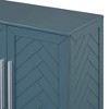 Okak Elegant 4-Door Sideboard Storage Cabinet with Silver Handles & Adjustable Shelves, Wooden Buffet Cabinet for Kitchen/Dining Room/Hallway - 4 of 4