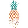 Junior's Design By Humans Pineapple Geometric triangles By bancaianna T-Shirt - 2 of 3