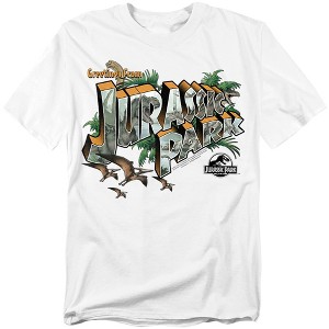 Jurassic Park Greetings From Jp Adult T-Shirt - 1 of 4