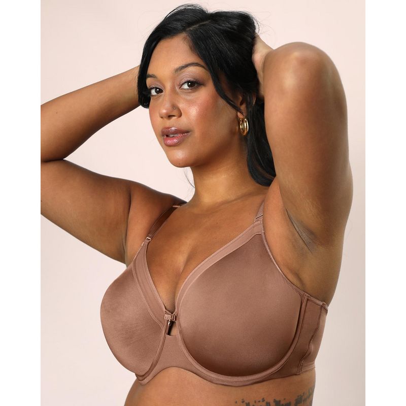 Curvy Couture Women's Plus Size Silky Smooth Micro Unlined Underwire Bra, 4 of 6