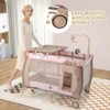 Infans Portable Baby Playard Nursery Center Crib Bassinet w/ Hanging Toys & Music Box - 3 of 4