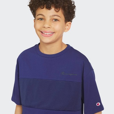 Champion Boys' Oversized Mesh Panel T-Shirt - Dark Blue L — фото 3