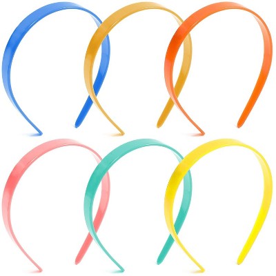 Glamlily 6 Pack Colorful Resin Headbands for Women Girls, Stretchy Hairband