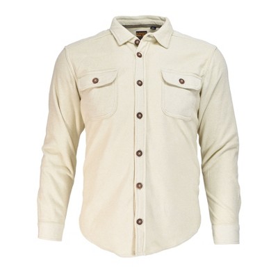 Burnside Men's Button Down Jacquard Fleece Shirt Jacket