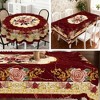 LOVEVOOK Washable Floral Rectangular Tablecloth, Seasonal Round Flower Table Cover for Party Picnic Dinner Christmas Decor - 3 of 4