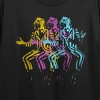 Beetlejuice Illusion Women's Black Short Sleeve Crop Tee - image 2 of 3