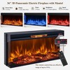 SinCiDo Farmhouse 70" Fireplace TV Stand, for 80" TV, Entertainment Center w/ Fireplace, Remote Control, 3 Types 3D Flames, Storage Cabinet & 2 Drawer - 2 of 4