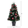 Nearly Natural 36-in Pre-Lit Fiber Optic Cosmopolitan Star Topped Artificial Christmas Tree with Decorative Planter - 2 of 4
