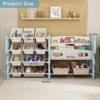 FONTOI Kids Toy Storage Organizer with 12 Bins&2 Tier Bookshelf, Multi-functional Storage Cabinet with Bins for Playroom, Blue, 14.17"*33.86"*56.1" - 4 of 4