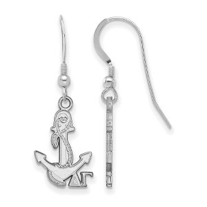 Black Bow Jewelry Sterling Silver Delta Gamma Greek Life Dangle Earrings - 1 of 3